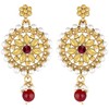 Aheli Kundan Pearl Choker Multi Layered Collar Pendientes con Manng
