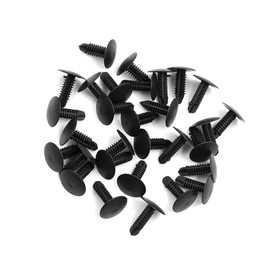 VekAuto 30pcs 5mm Hole Black Car Fender Bumper Plastic Rivets Fastener Clips Auto Accessories