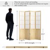 Room Divider, 66.9Inch Tall Japanese Shoji Style Folding Wood Screen