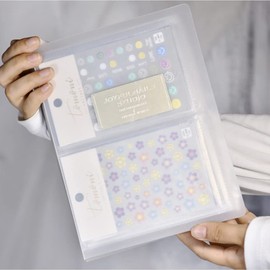 Nail Art Sticker Storage Book Display Collecting Album,80 Slots Translucent Empty Nail Art Decals/Photos Storage Book Nail Art Tools