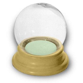 National Artcraft DIY Water Globe 2-3/8 Inches Round with Maple Finish Wood Base and Snow Flakes (Pkg/1)