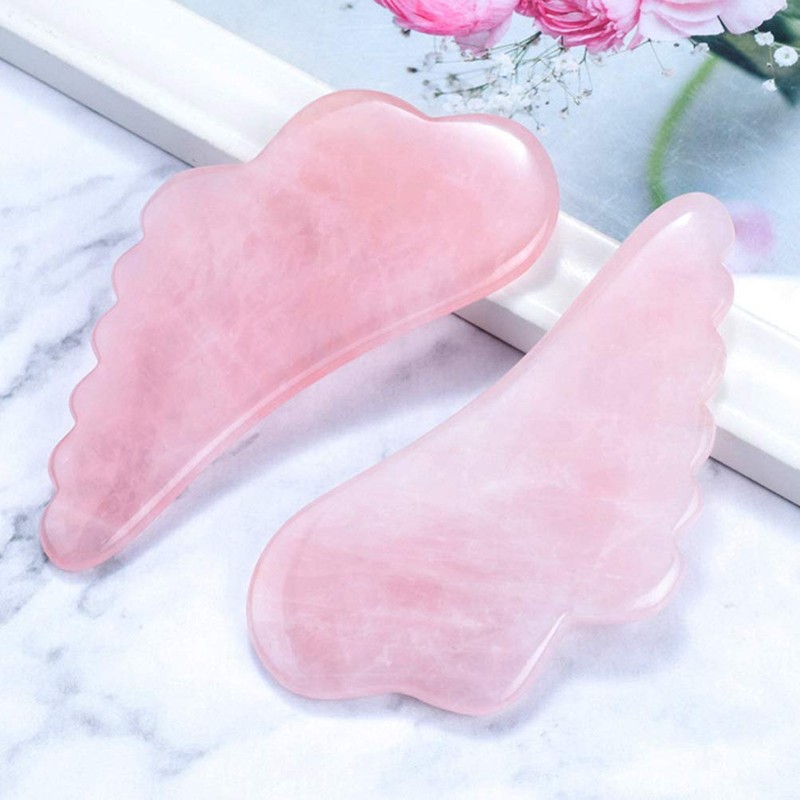 SOLUSTRE Gua Sha Scraping Massage Tool Crystal Jade Comb Edge