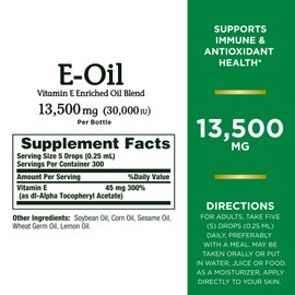 Nature's Bounty Nature's Bounty Vitamin E Oil, Supports Immune & Antioxidant, 30,000IU Vitamin E, Topical or Oral, 2.5 fl Oz