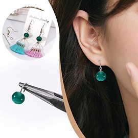 MECOS Kits para Elaborar Bisutería, Accesorios para Pendientes, Broches para Pulseras, Suministros para Hacer Joyas, Herramientas de Reparación de Joyas, Alicates Anillo de salto Abierto, Cierres de Langosta (Plateado)