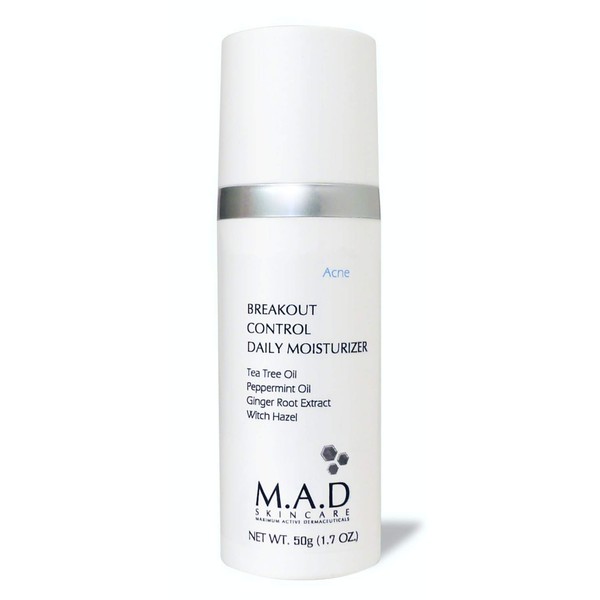 M.A.D Skincare Breakout Control Daily Moisturizer - For Acne Prone Skin 1.7 oz