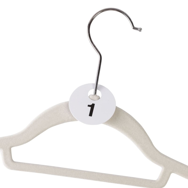 2 Sets of Round Numbered Tags 1-300, Double-Sided Plastic Coat