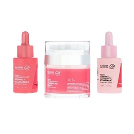 Seasons love your skin Kit de Tratamiento despigmentante y de renovacin celular Here We Glow con Retinol niacinamida Vitamina C                       
