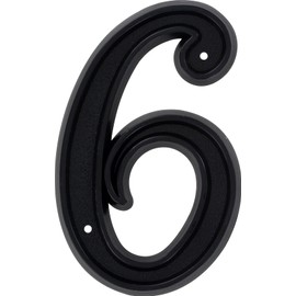 HIllman 844046 6-Inch Plastic House Number 6