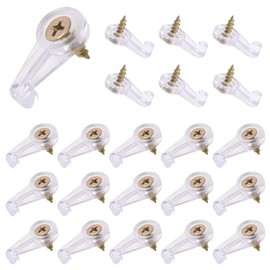 MOROBOR Glass Retainer Clip Kit, 50PCS, 4mm, Transparent with Color Plating Screw