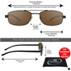 proSPORT Square Aviator 2 Pairs Combo +2.00 Bifocal Sunglasses Gunmetal