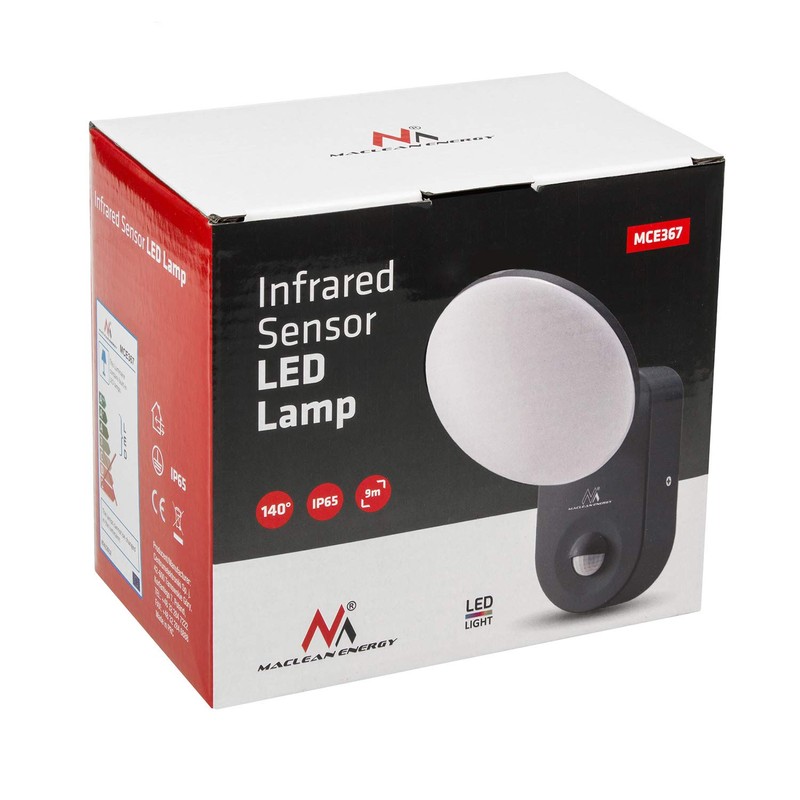 Maclean Energy MCE367 LED Wall Lamp with PIR Sensor -