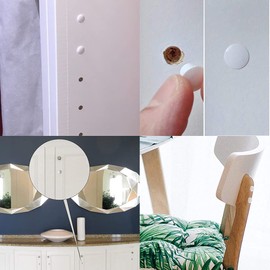 Pack of 600 Cover Caps for Drill Holes Screw Cover White Screws Furniture Cover Caps Cabinet Cover Plugs for Screws White Hole Plugs Plastic (5 mm)
