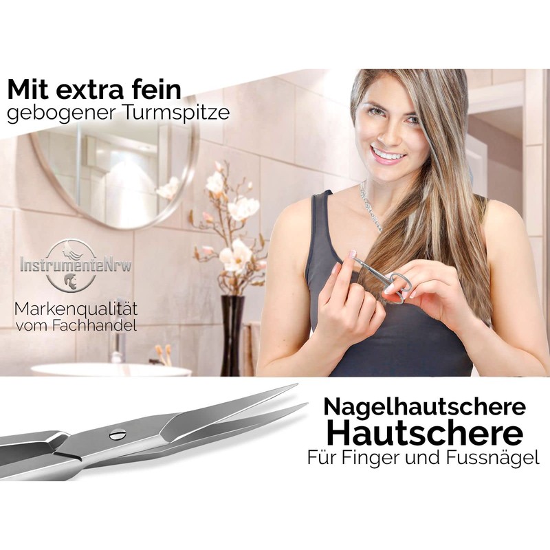 Ice Nail Scissors with Spire Point – Stainless Steel with Curved Cutting