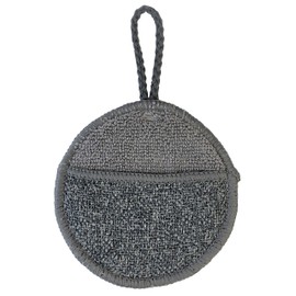 Towa Sangyo 30048 Tawashi Small Clean Washbasin Wash, Black, Approx. 4.1 x 0.3 x 4.1 inches (10.5 x 0.8 x 10.5 cm)