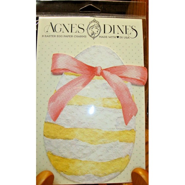 Agnes Dines 2 pks Agnes Dines Easter Egg Paper Charms~Place