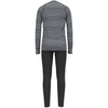 Odlo Unisex Children's Active Warm Eco Baselayer Set, Black-Grey Melange,