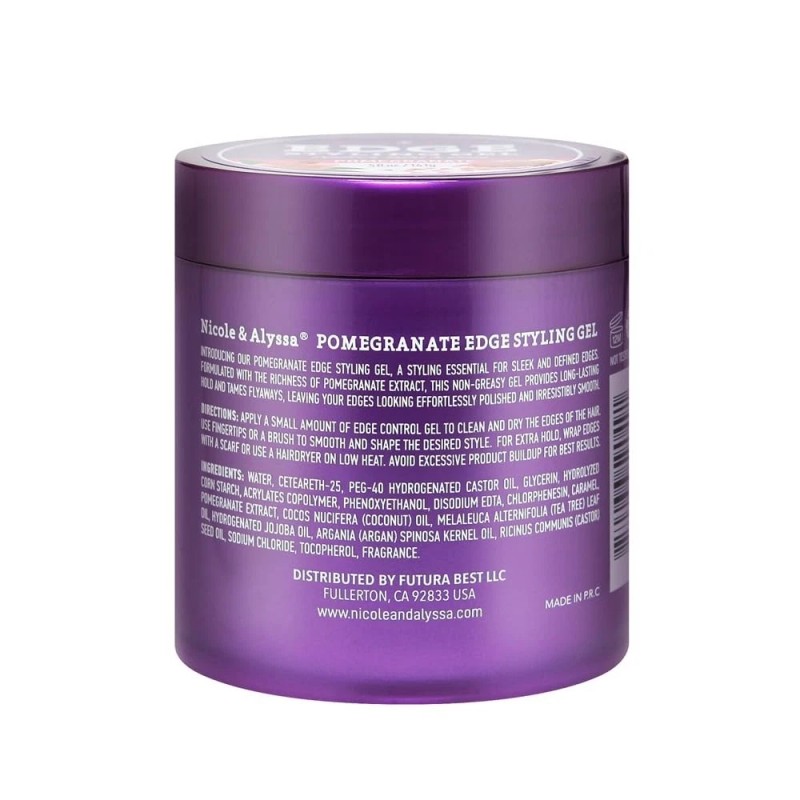 Nicole & Alyssa - Edge Control Gel 5oz - Pomegranate