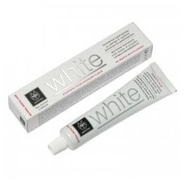 APIVITA NATURAL DENTAL CARE, WHITE WHITENING TOOTHPASTE WITH MASTIC& PROPOLIS 75ML