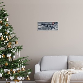 Stupell Industries Ho Ho Ho Christmas Santa Whale Wall Plaque Art, Design by Ziwei Li