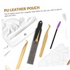 SAFIGLE 3Pcs Eyelash Extension Tweezers Pouch Makeup Tool Container for