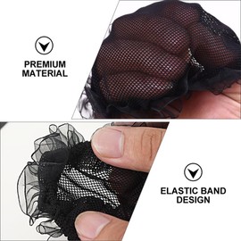 Redecillas Elásticas de Poliéster Diseño de Banda Elástica Reutilizables 10 para Moño para Cabello de Ballet Niña en Ocasión Formal