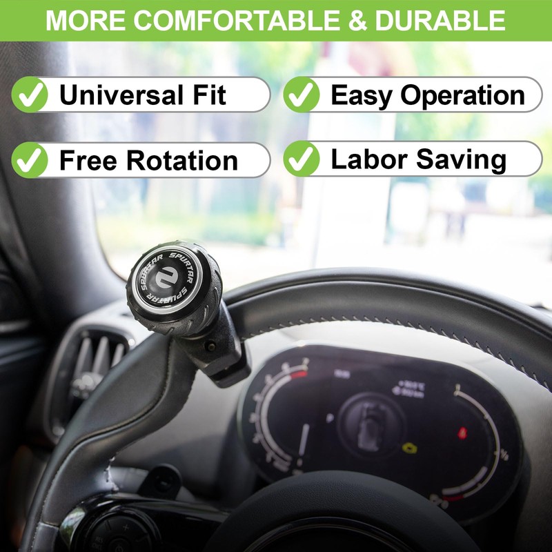 Spurtar Steering Wheel Knob Spinner, 2Pack Universal Car Suicide Knob