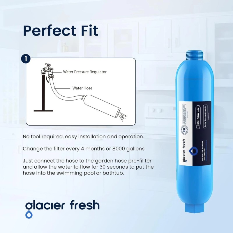 GLACIER FRESH Garden Pool Water Filter 1 CountP
