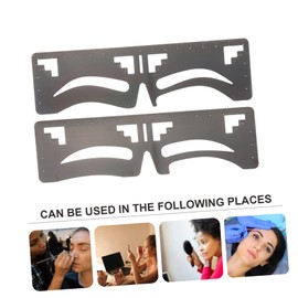 LALAFINA 5sets Flexible Eyebrow Ruler Stencil Shape Guide Easy to Use for All Levels 2pcs*5