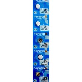Pkg/5 Type 364 Renata Swiss Watch Batteries