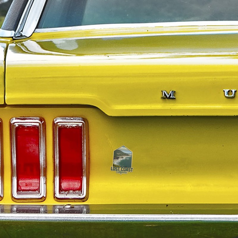 Die Cut Sticker Lost Coast, California, Coastal Scene, Contour Vinyl