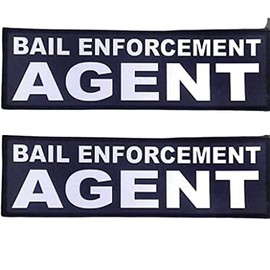 REDEMPTION TACTICAL 2 Pack Bail Enforcement Agent Patches for Front and Back of Vest Hook and Loop