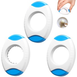 ZZunnu 3 PCS Advanced Egg Shell Opener – Quick Cutter for Boiled Eggs, Topper Tool for Effortless Peeling, Kitchen Essential in Blue