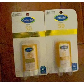 Cetaphil Lot of 2 CETAPHIL Sheer Mineral Sunscreen Stick Face SPF 50 .5 oz 02/2026 new