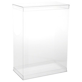 DollSafe Deluxe Clear Folding Display Case with Acrylic Top and Base for 11-12 inch Dolls or Action Figures, 9.5" W x 5" D x 13" H