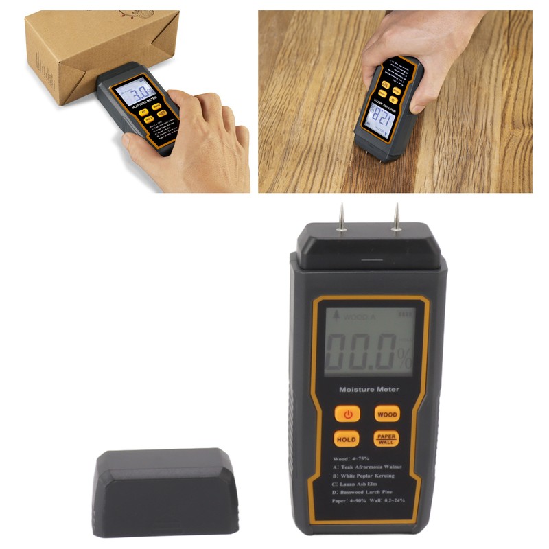 Moisture Detector Multifunctional 4 Modes Digital Moisture Meter with LCD