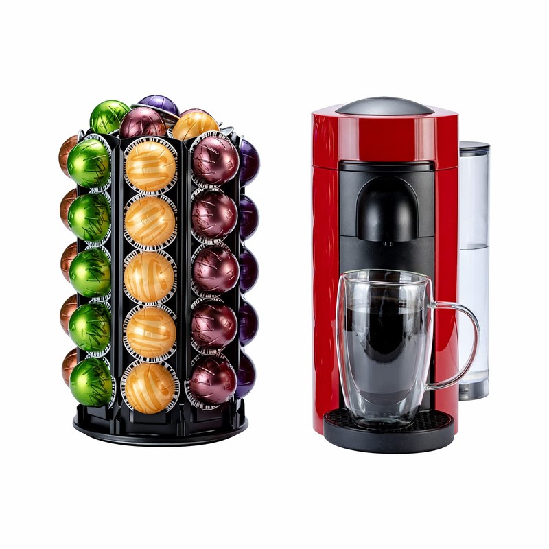 Rice Rat Coffee Pod Carousel Holder with Central Additional Pods