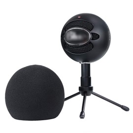 YOUSHARES Blue Snowball Pop Filter - Customizing Microphone Windscreen Foam Cover for Improve Blue Snowball iCE Mic Audio Quality (Black)