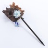 4 PCS Lexziuo Chinese Hair Sticks,Handcrafted Wooden Hairpins with Flower