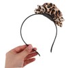 BESPORTBLE Leopard Print Flower Headband for Women Stylish Floral Hair
