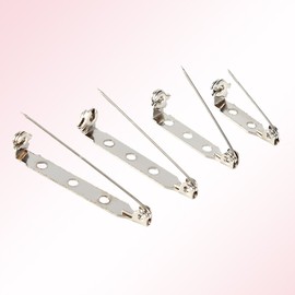 50Pcs Safety Pin, Assorted Sizes Three Holes Iron Safety Pins Brooch Bar Set for DIY Quilting, Blankets, Crafts, Clothing, Upholstery(25mm)