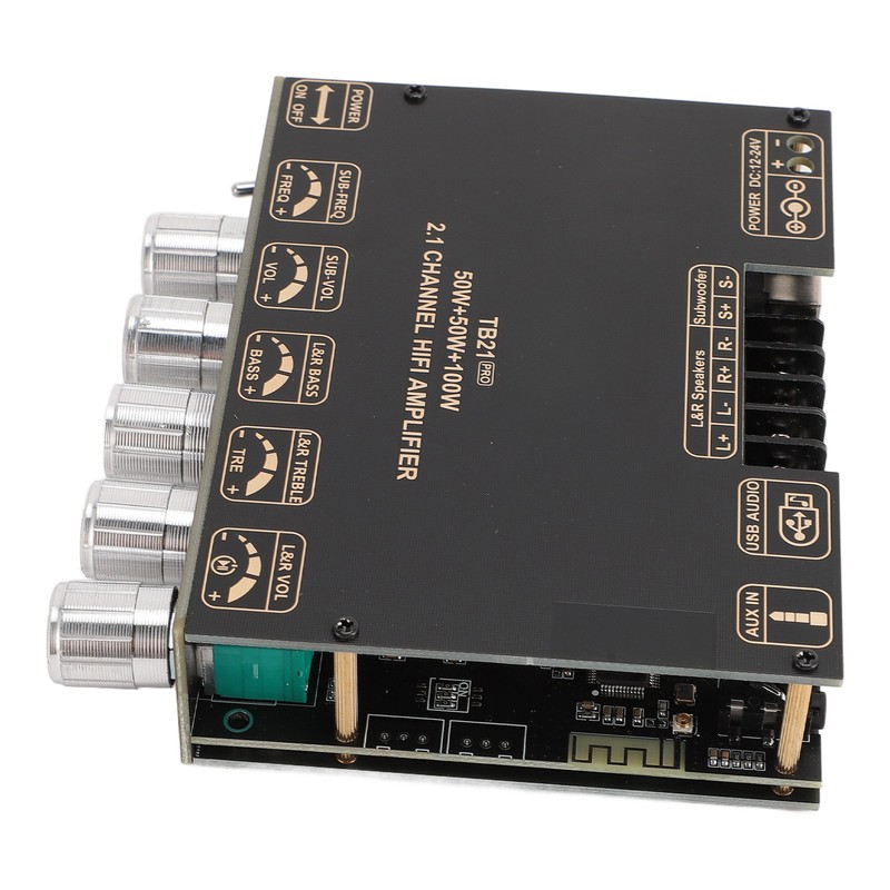 2.1 Channel Bluetooth Power Amplifier Board 50Wx2 Plus 100W Interference
