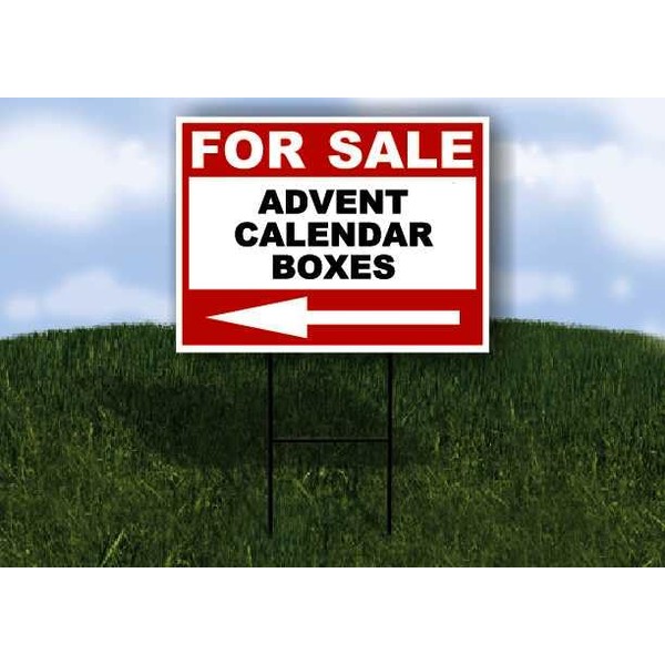 ADVENT CALENDAR BOXES For Sale White Red Black Left Arrow