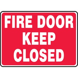 Accuform "Fire Door - Keep Closed" Safety Sign, Accu-Shield™, 7 x 10 Inches (MEXT507XP)