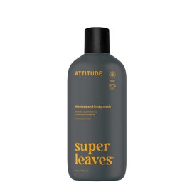 2 in 1 Natural Shampoo & Body Wash for men | EWG VERIFIED, Hypoallergenic & Dermatologist Tested | Vegan, Natural | Super leaves Collection (16 Fluid Ounce)