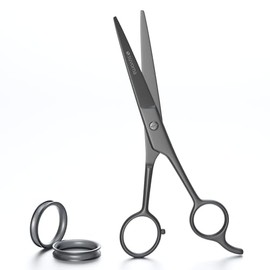 6.5" Hair Cutting Scissors for Professional, Barber & Hairdresser - Extremely Sharp Hair Shears for Cutting, Trimming, Grooming, Precision - Right Hand Hair Scissors for Men, Women, Adults (Black)