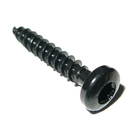 foto-kontor 8 Assy Panhead Special Wood Screws 4 x 25 mm in Black Thread Asymmetrical Speaker Screws