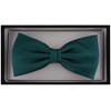 TigerTie Pre-tied Satin Bow Tie - Plain Colour + Gift