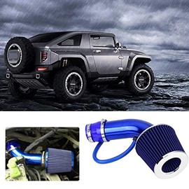Filtro de Aire de 76 Mm, Kit de Manguera de Admisión del Motor del Filtro de Admisión de Aire Frío del Tubo de Aluminio Modificado Universal del Coche de 3 Pulgadas(azul)