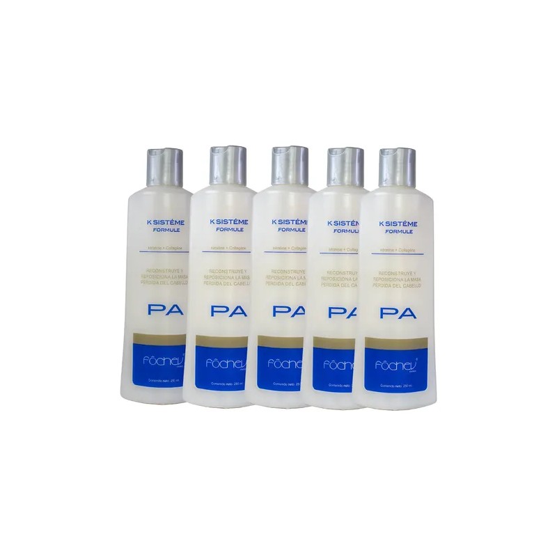 Pack 5 K Sisteme Formule Keratina + Colageno 250ml Fochev