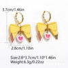 Pencil Bow Heart Shaped Dangle Earrings for Women Lightweight Graduation